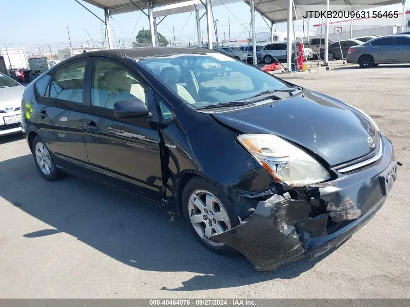 2006 Toyota Prius VIN: JTDKB20U963156465 Lot: 40464076