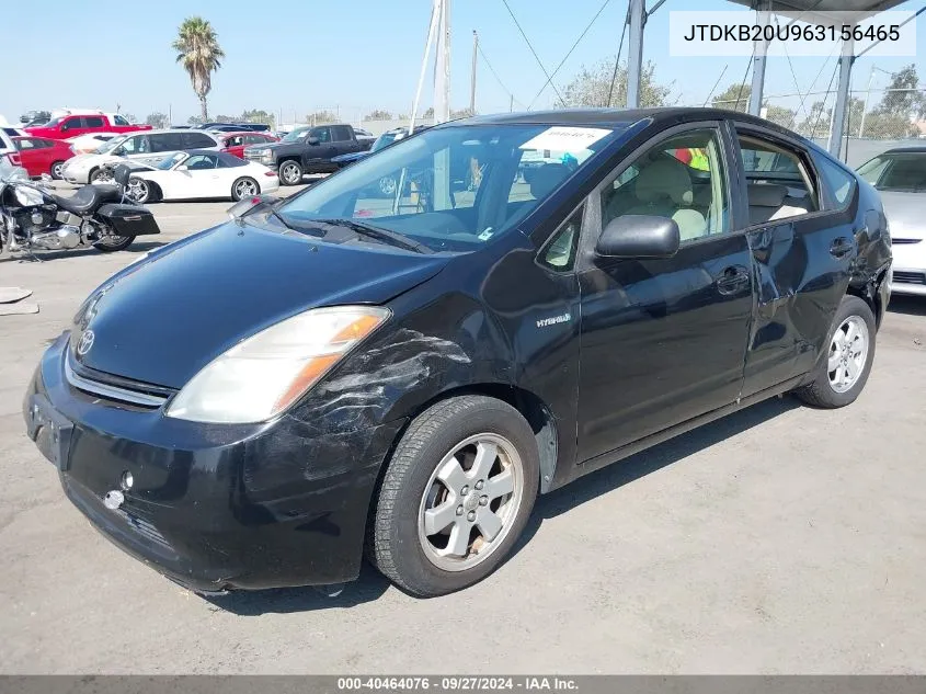 JTDKB20U963156465 2006 Toyota Prius