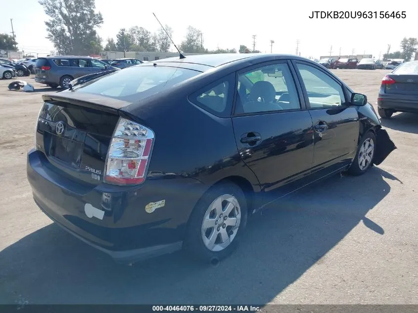 JTDKB20U963156465 2006 Toyota Prius