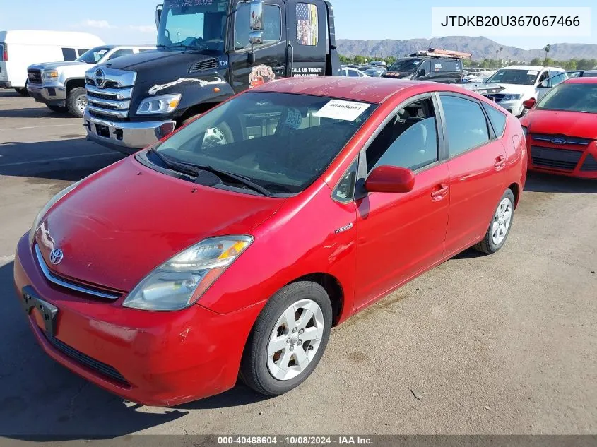 2006 Toyota Prius VIN: JTDKB20U367067466 Lot: 40468604