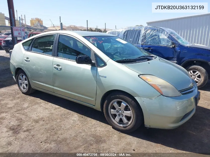 2006 Toyota Prius VIN: JTDKB20U363132159 Lot: 40472705