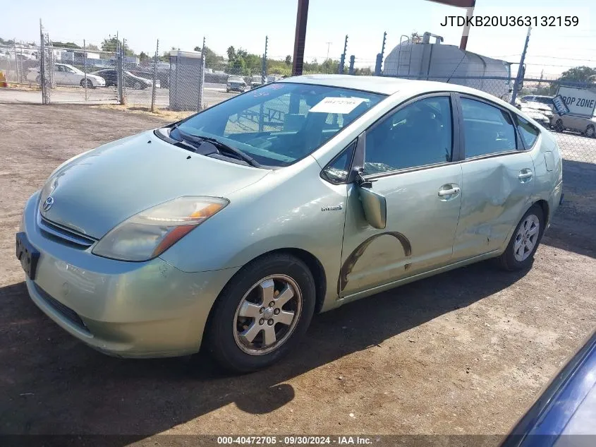 2006 Toyota Prius VIN: JTDKB20U363132159 Lot: 40472705