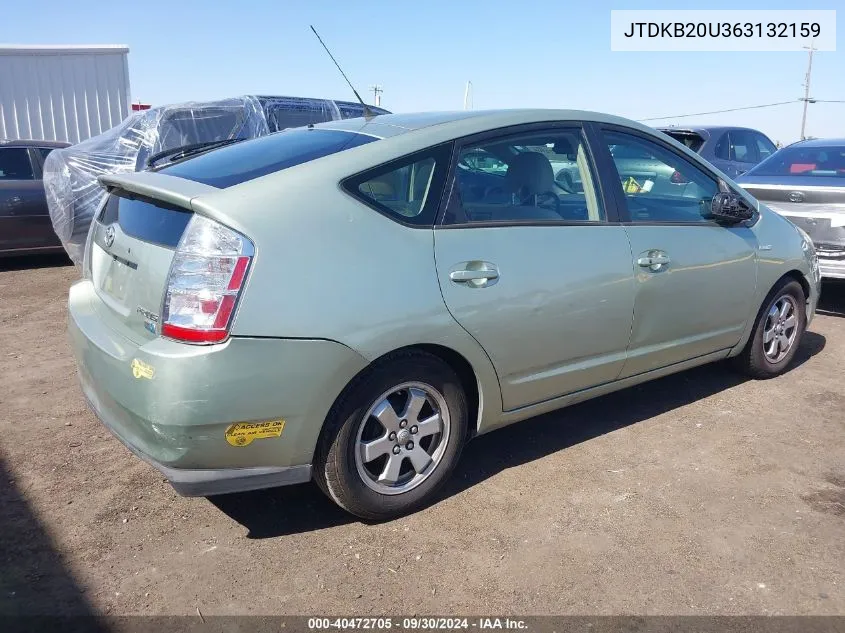 2006 Toyota Prius VIN: JTDKB20U363132159 Lot: 40472705