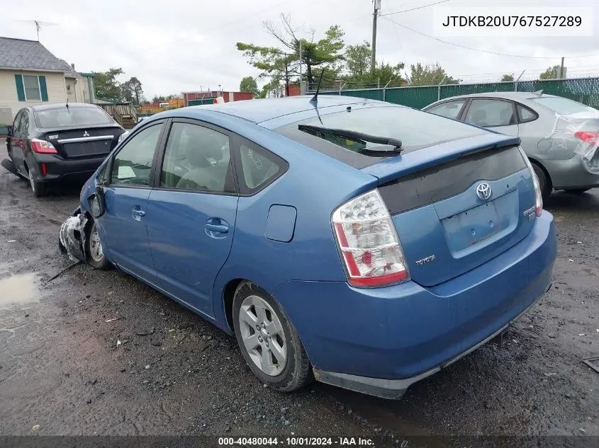 2006 Toyota Prius VIN: JTDKB20U767527289 Lot: 40480044