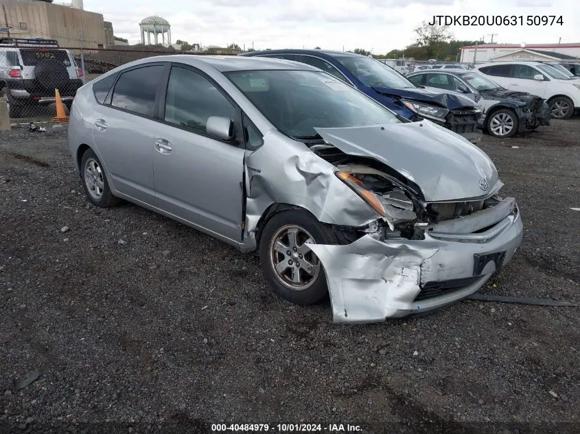 2006 Toyota Prius VIN: JTDKB20U063150974 Lot: 40484979