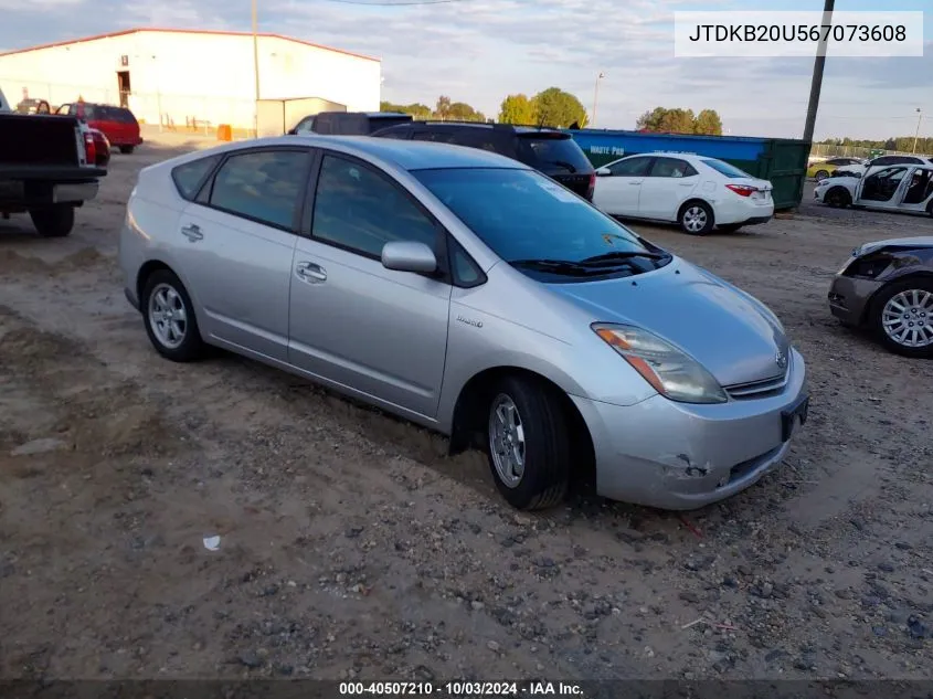 2006 Toyota Prius VIN: JTDKB20U567073608 Lot: 40507210