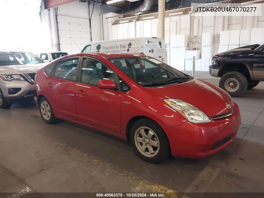 2006 Toyota Prius VIN: JTDKB20U467070277 Lot: 40563370