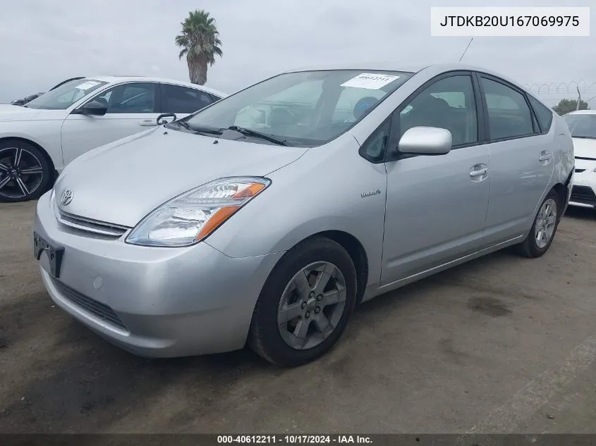 2006 Toyota Prius VIN: JTDKB20U167069975 Lot: 40612211