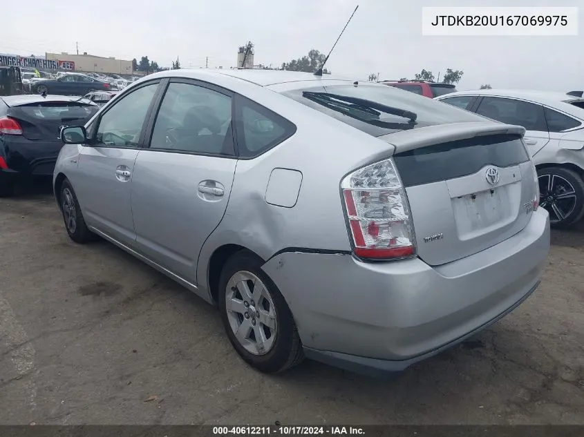 2006 Toyota Prius VIN: JTDKB20U167069975 Lot: 40612211