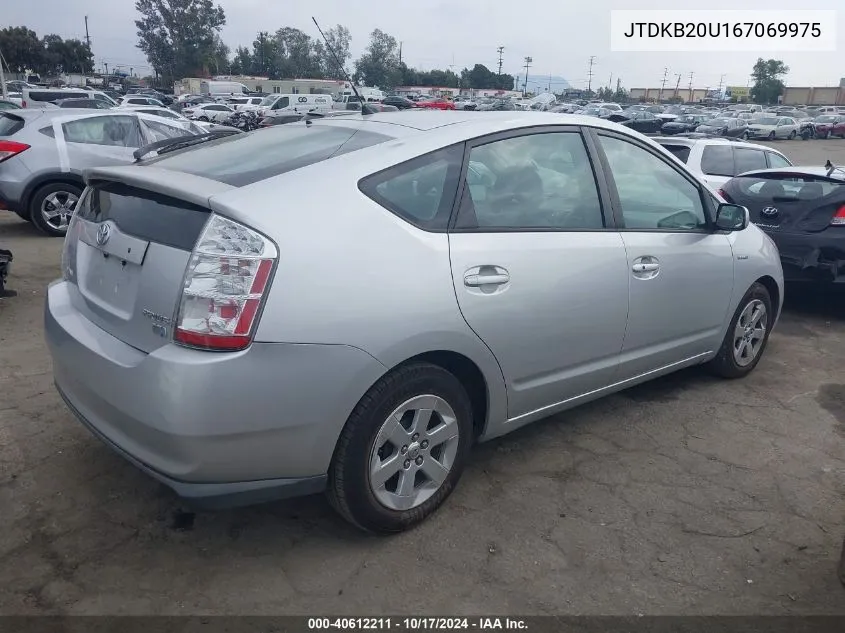 2006 Toyota Prius VIN: JTDKB20U167069975 Lot: 40612211