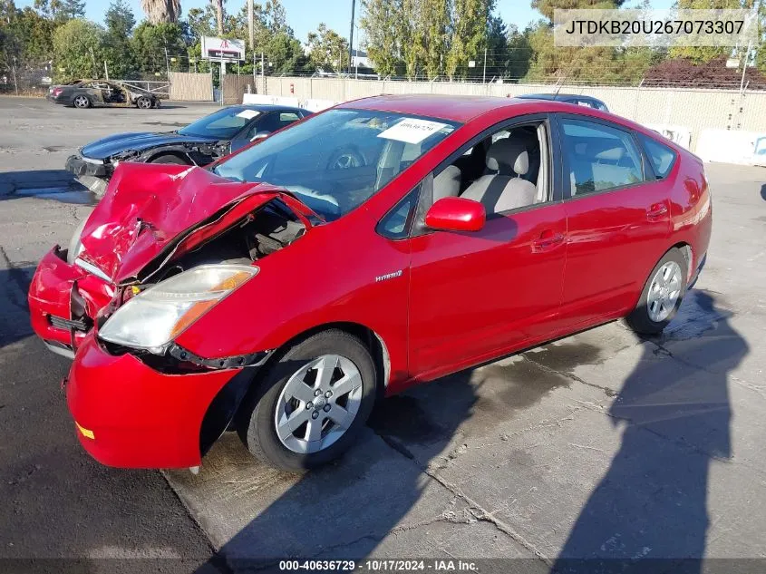 2006 Toyota Prius VIN: JTDKB20U267073307 Lot: 40636729