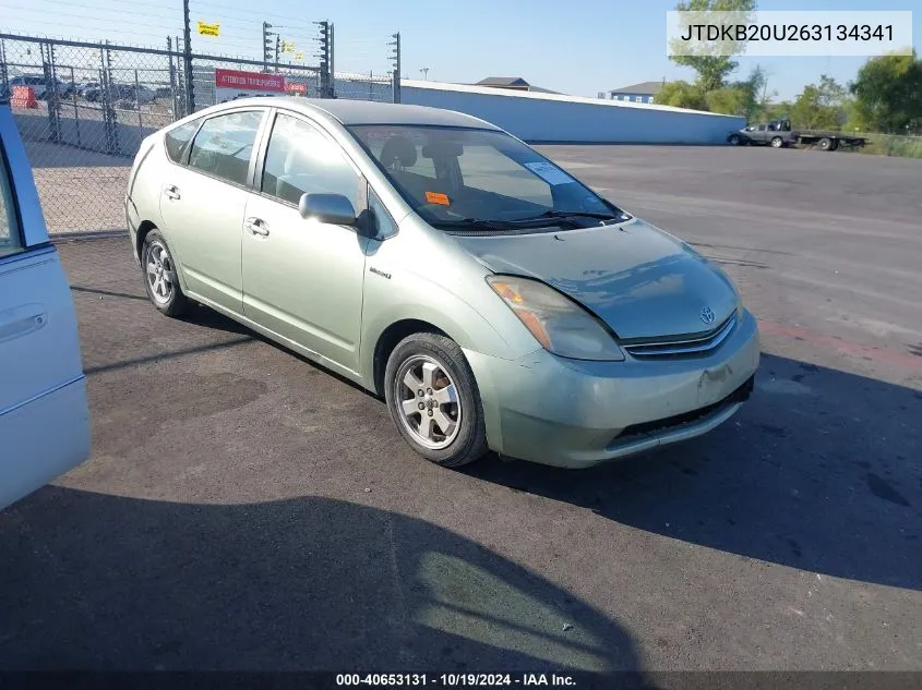 2006 Toyota Prius VIN: JTDKB20U263134341 Lot: 40653131