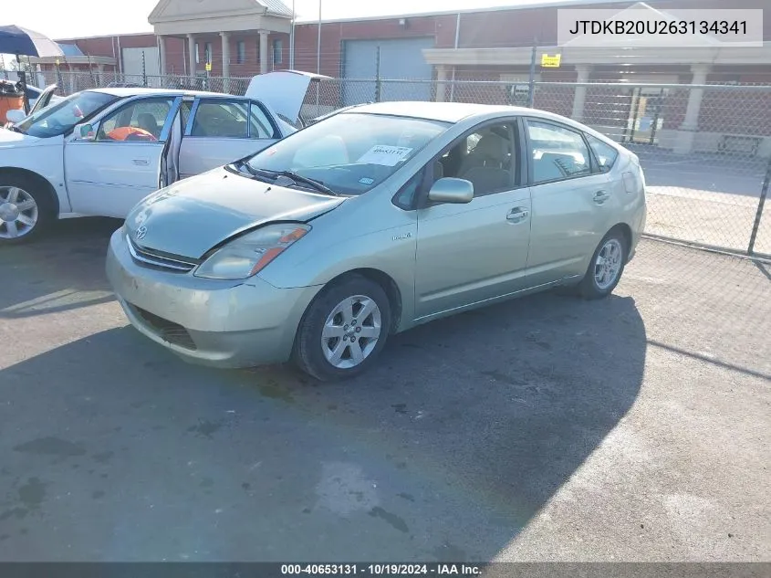 2006 Toyota Prius VIN: JTDKB20U263134341 Lot: 40653131