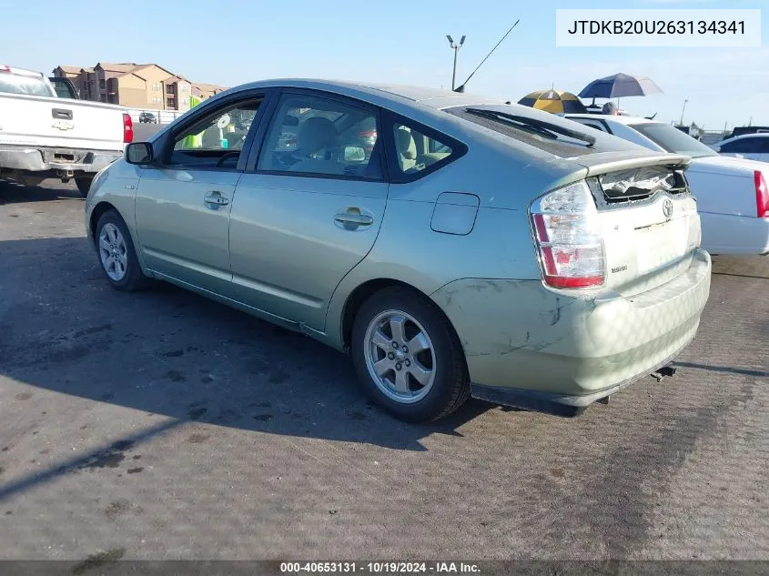 2006 Toyota Prius VIN: JTDKB20U263134341 Lot: 40653131