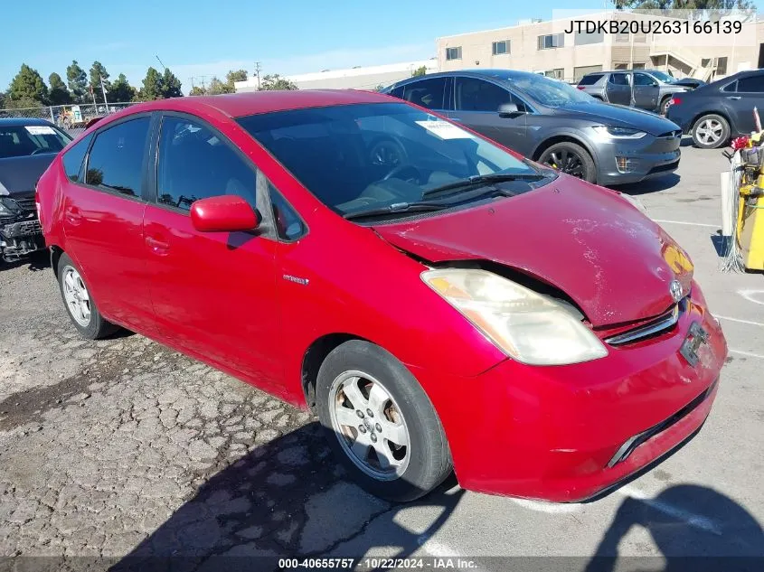 2006 Toyota Prius VIN: JTDKB20U263166139 Lot: 40655757