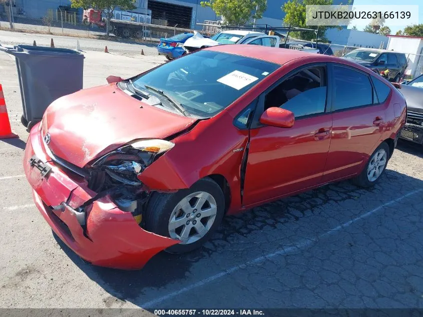 2006 Toyota Prius VIN: JTDKB20U263166139 Lot: 40655757