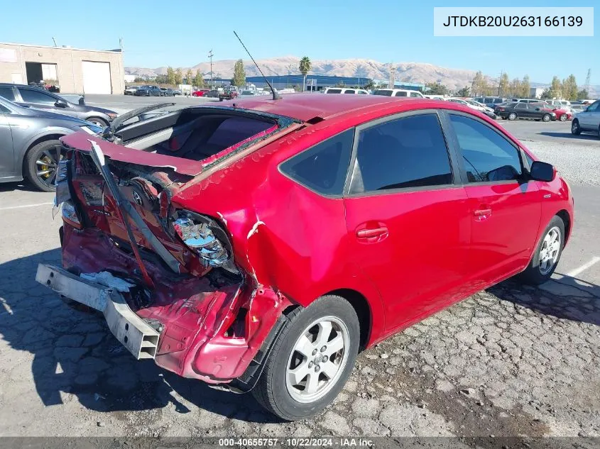 2006 Toyota Prius VIN: JTDKB20U263166139 Lot: 40655757