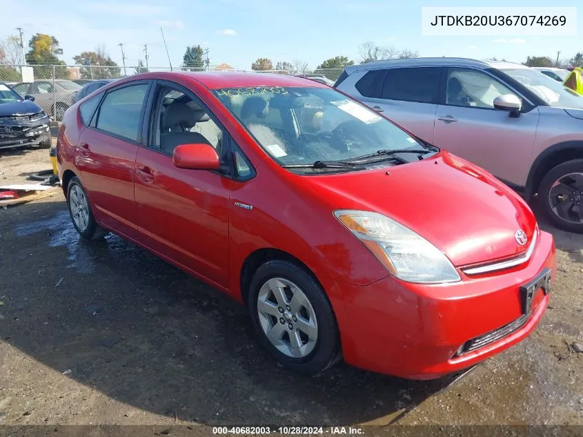 2006 Toyota Prius VIN: JTDKB20U367074269 Lot: 40682003