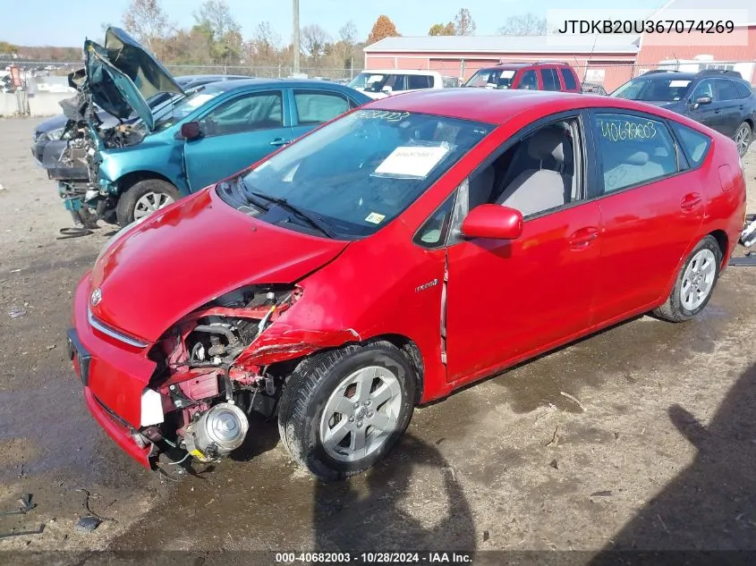 2006 Toyota Prius VIN: JTDKB20U367074269 Lot: 40682003