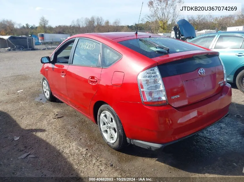 2006 Toyota Prius VIN: JTDKB20U367074269 Lot: 40682003