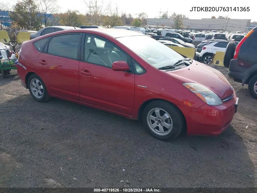 2006 Toyota Prius VIN: JTDKB20U763141365 Lot: 40719526