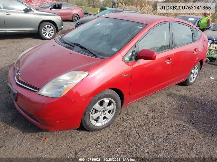 2006 Toyota Prius VIN: JTDKB20U763141365 Lot: 40719526