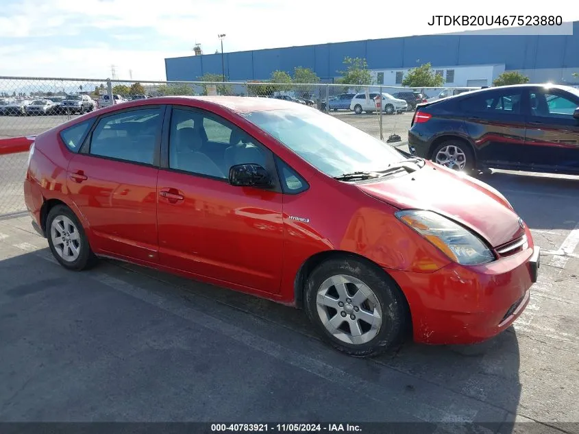 2006 Toyota Prius VIN: JTDKB20U467523880 Lot: 40783921