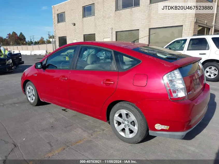 2006 Toyota Prius VIN: JTDKB20U467523880 Lot: 40783921