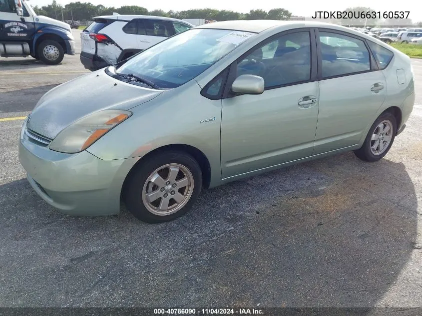 JTDKB20U663160537 2006 Toyota Prius