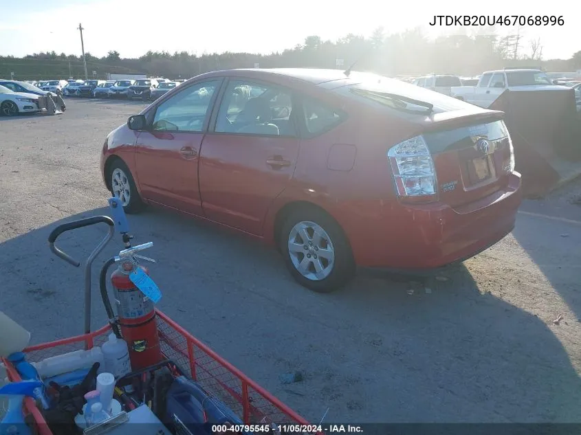 2006 Toyota Prius VIN: JTDKB20U467068996 Lot: 40795545