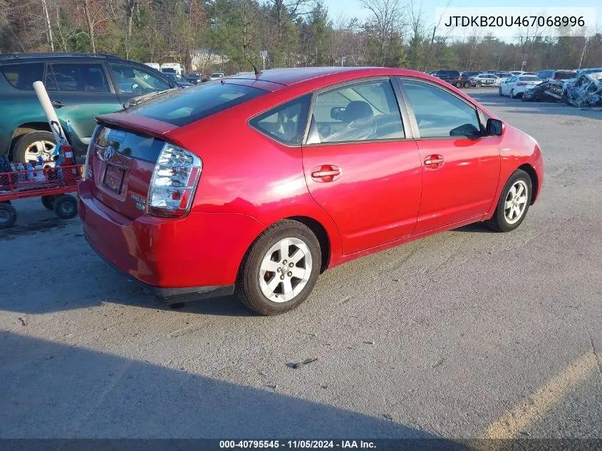 2006 Toyota Prius VIN: JTDKB20U467068996 Lot: 40795545