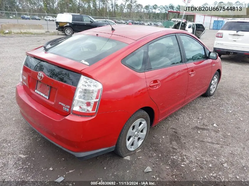 2006 Toyota Prius VIN: JTDKB20U667544813 Lot: 40830692