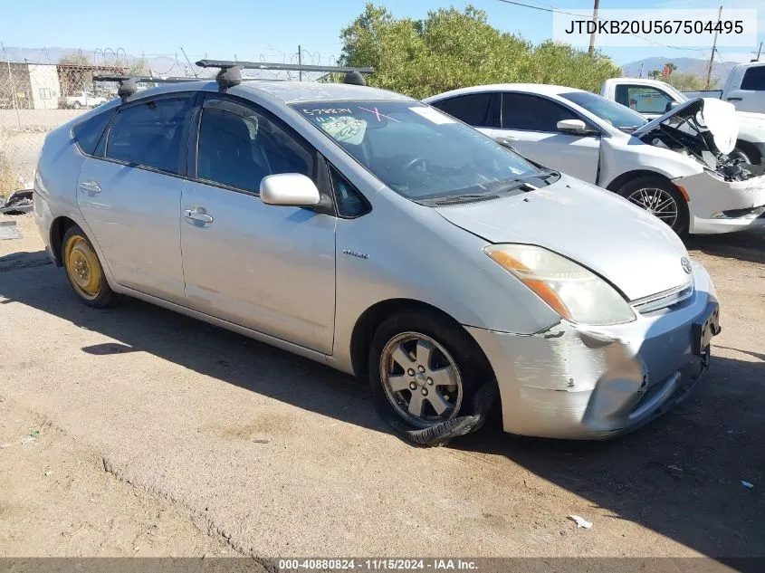 2006 Toyota Prius VIN: JTDKB20U567504495 Lot: 40880824