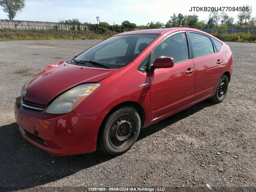 2007 Toyota Prius VIN: JTDKB20U477084505 Lot: 12091859