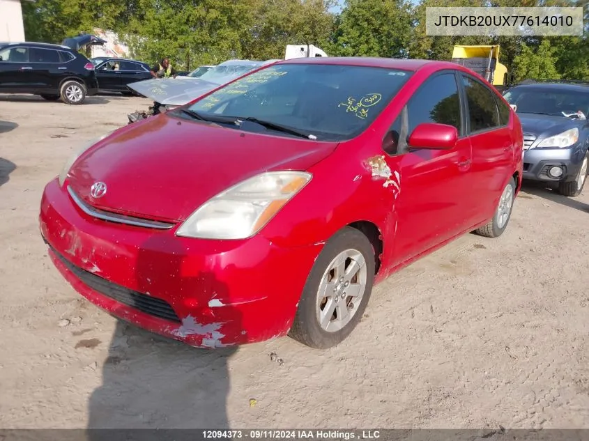 2007 Toyota Prius VIN: JTDKB20UX77614010 Lot: 12094373