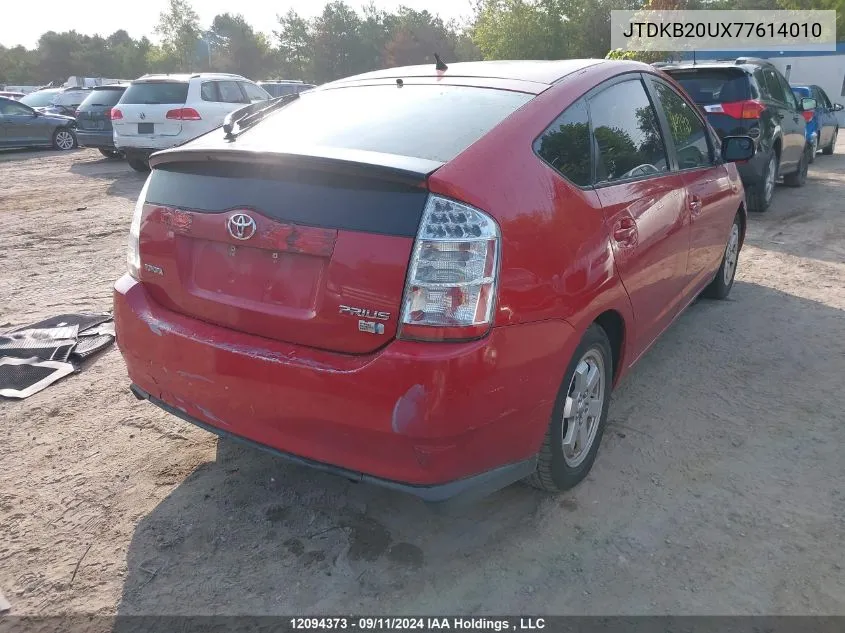 JTDKB20UX77614010 2007 Toyota Prius