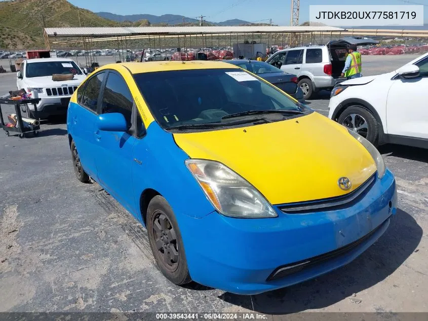 JTDKB20UX77581719 2007 Toyota Prius