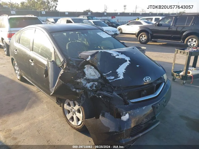 JTDKB20U577643057 2007 Toyota Prius