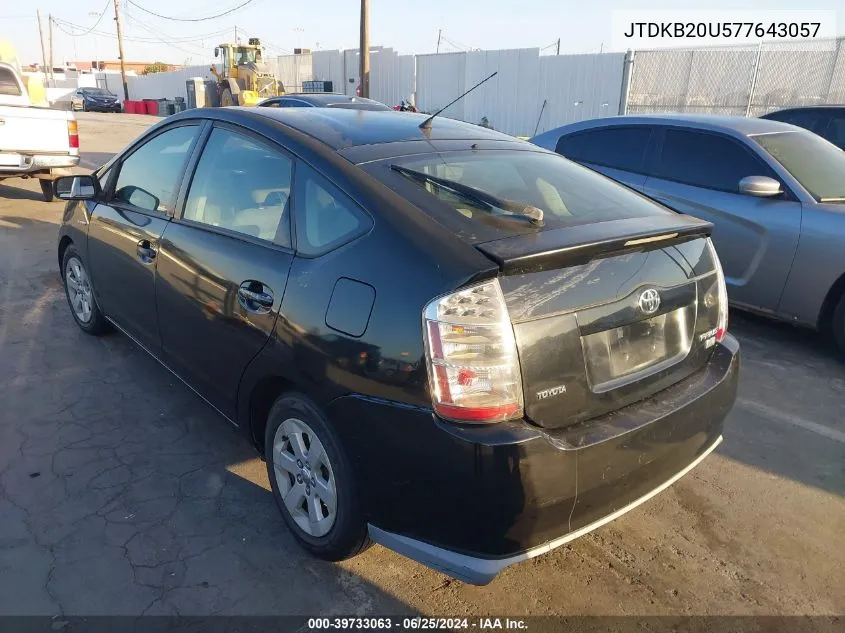 JTDKB20U577643057 2007 Toyota Prius