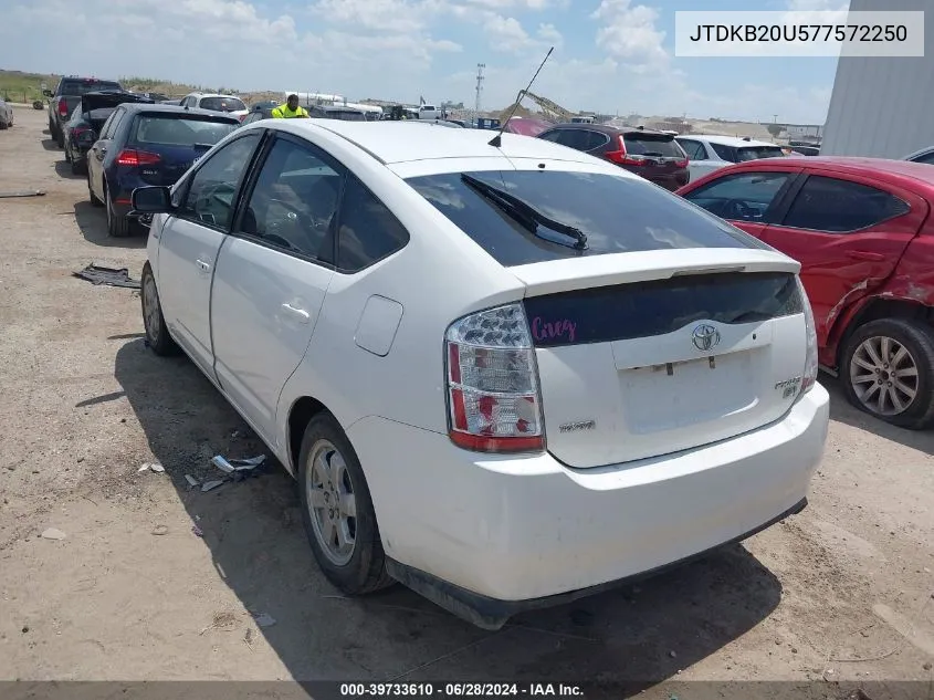 2007 Toyota Prius VIN: JTDKB20U577572250 Lot: 39733610