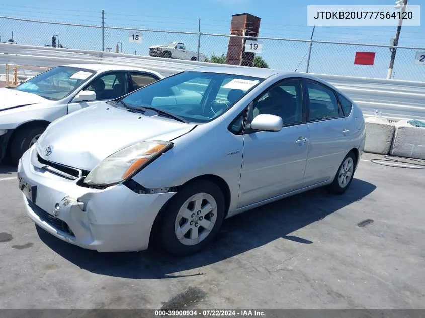 2007 Toyota Prius VIN: JTDKB20U777564120 Lot: 39900934