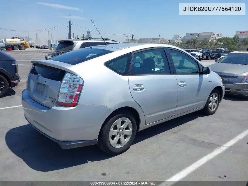 2007 Toyota Prius VIN: JTDKB20U777564120 Lot: 39900934