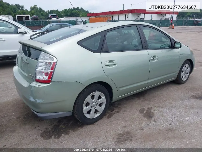 JTDKB20U277634607 2007 Toyota Prius