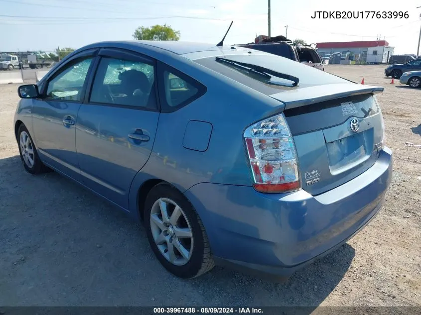 2007 Toyota Prius Touring VIN: JTDKB20U177633996 Lot: 39967488