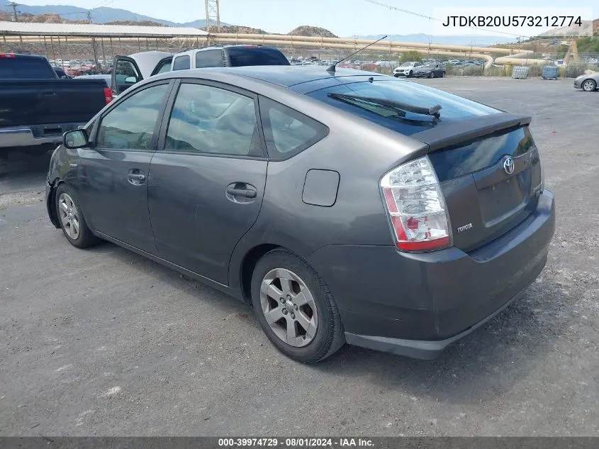 2007 Toyota Prius VIN: JTDKB20U573212774 Lot: 39974729