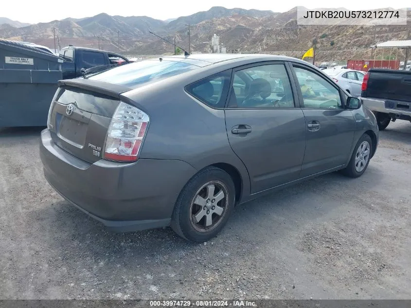 2007 Toyota Prius VIN: JTDKB20U573212774 Lot: 39974729