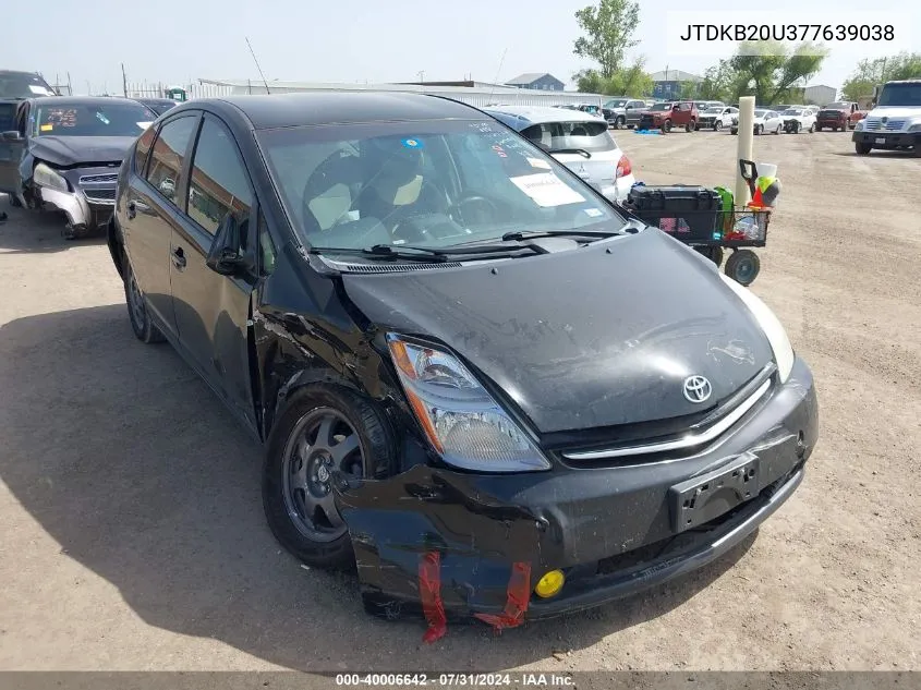 2007 Toyota Prius Touring VIN: JTDKB20U377639038 Lot: 40006642