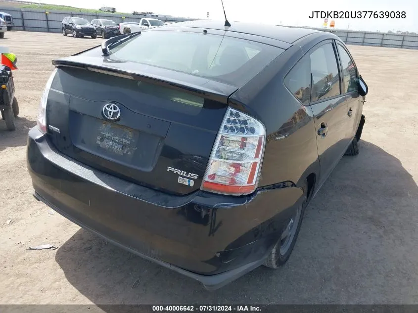 2007 Toyota Prius Touring VIN: JTDKB20U377639038 Lot: 40006642