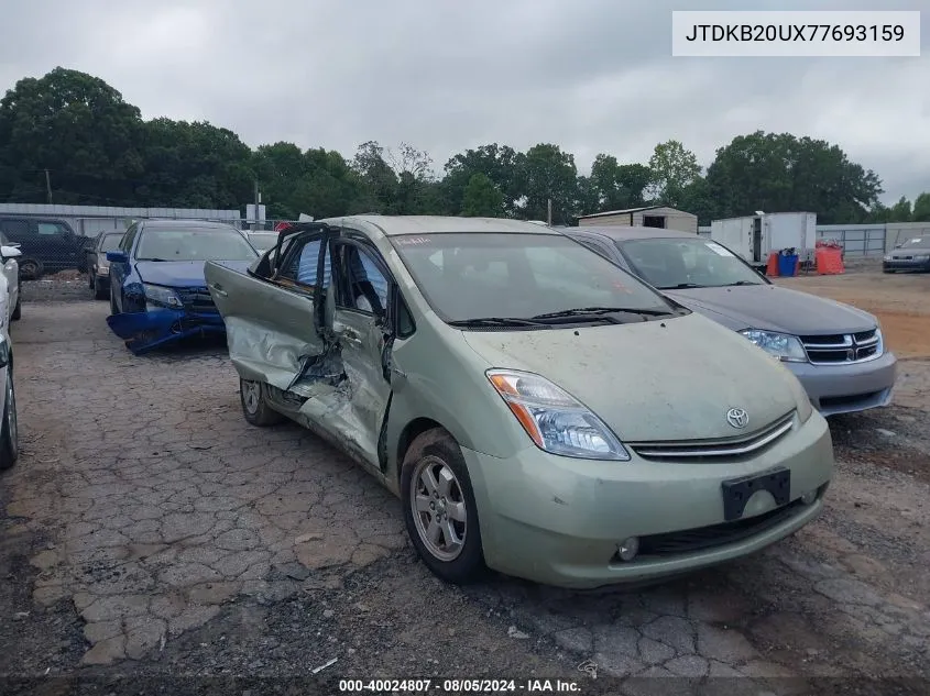 2007 Toyota Prius VIN: JTDKB20UX77693159 Lot: 40024807