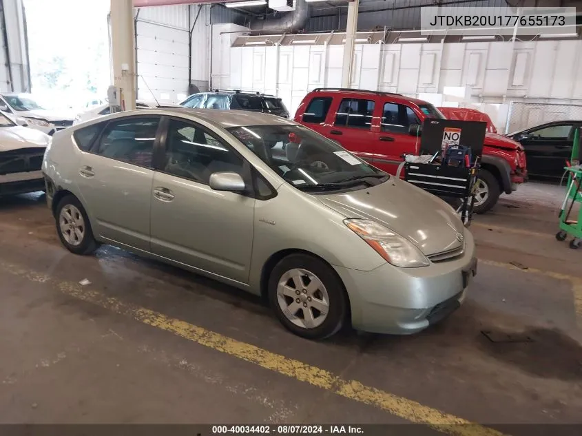 2007 Toyota Prius VIN: JTDKB20U177655173 Lot: 40034402